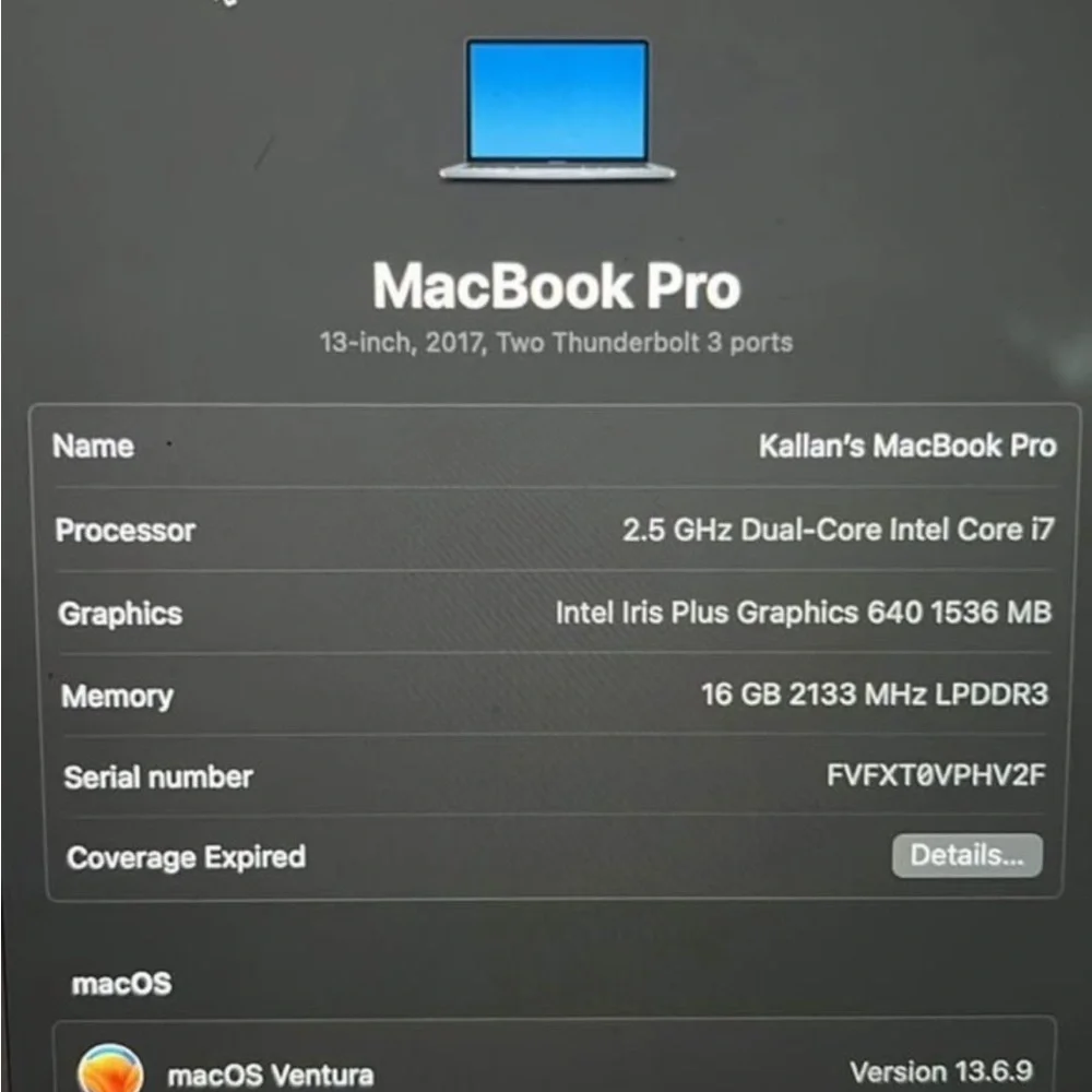 Apple Silver MacBook Laptop with Slim Design and Backlit Keyboard